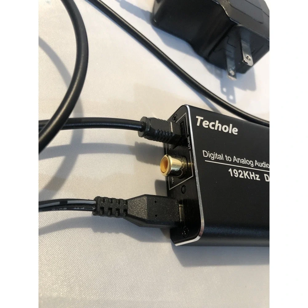 Techole Digital to‎ Analog Audio Converter 192kHz & Power Cord, Digital Toslink